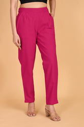PINK CLASSIC COTTON PANTS - SKYTICK